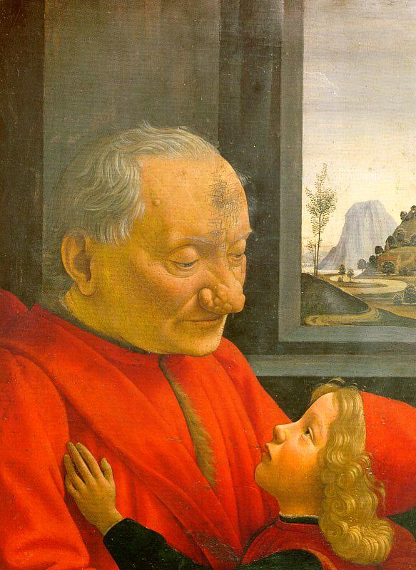 Domenico Ghirlandaio An Old Man and his Grandson France oil painting art